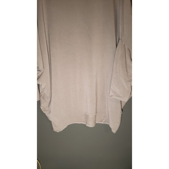 Helmut Lang Women’s Large Oversized Dolman Long Sleeve Top Taupe Slouchy Soft - Picture 2 of 4